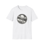 Lonely Astronaut & Saturn Graphic T-Shirt - Vintage Space Explorer Tee