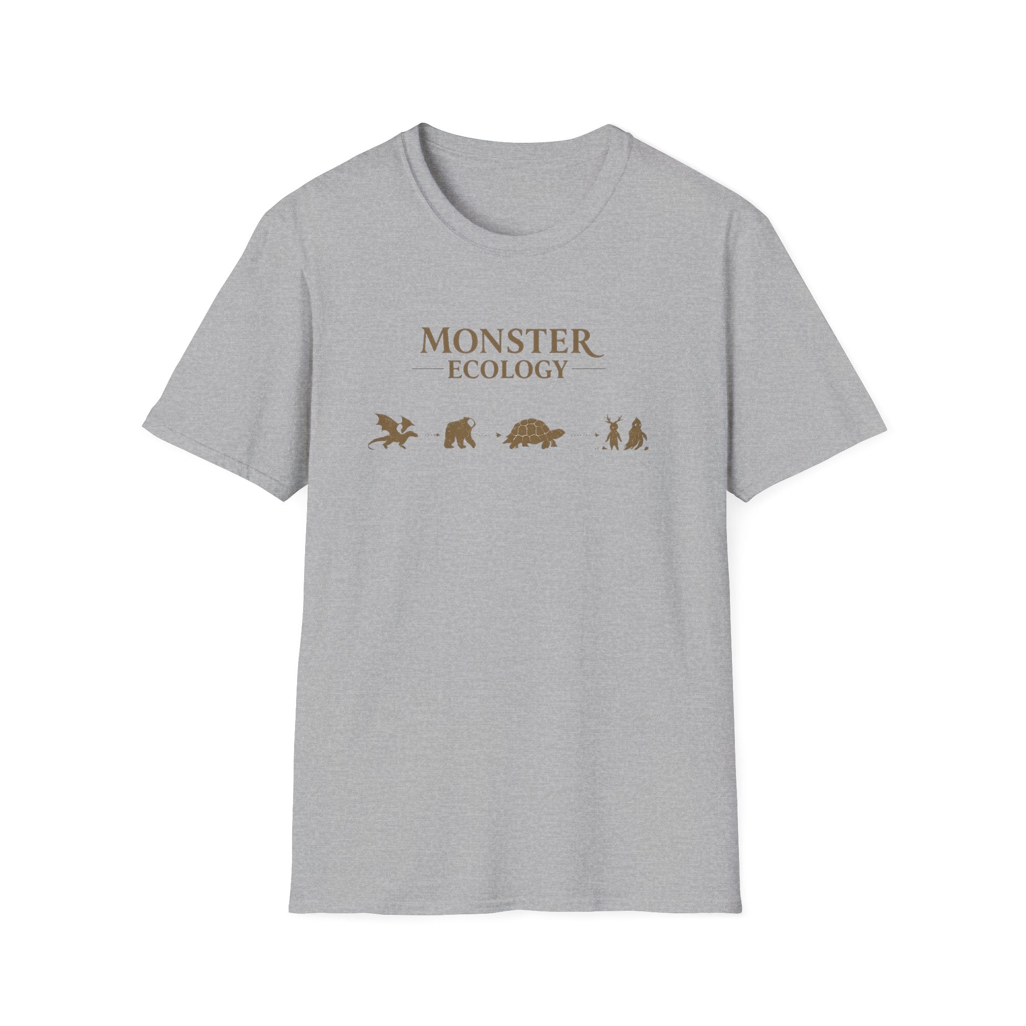 Monster Ecology T-Shirt - Cute Monster Silhouette Animal Conservation Tee