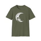 Crescent Skull Moon T-Shirt - Gothic Lunar Graphic Tee