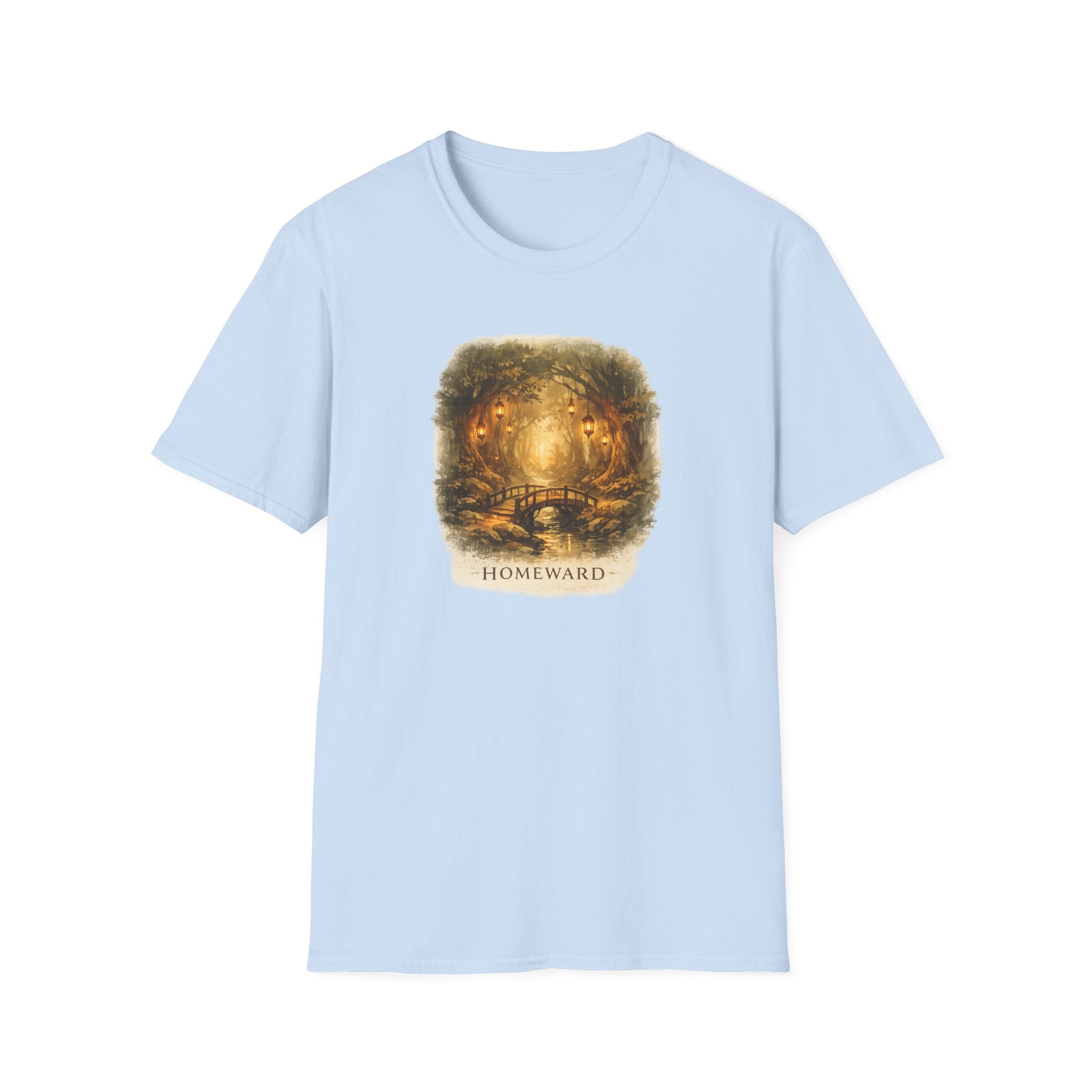 'Homeward' Forest Path Illustration T-Shirt