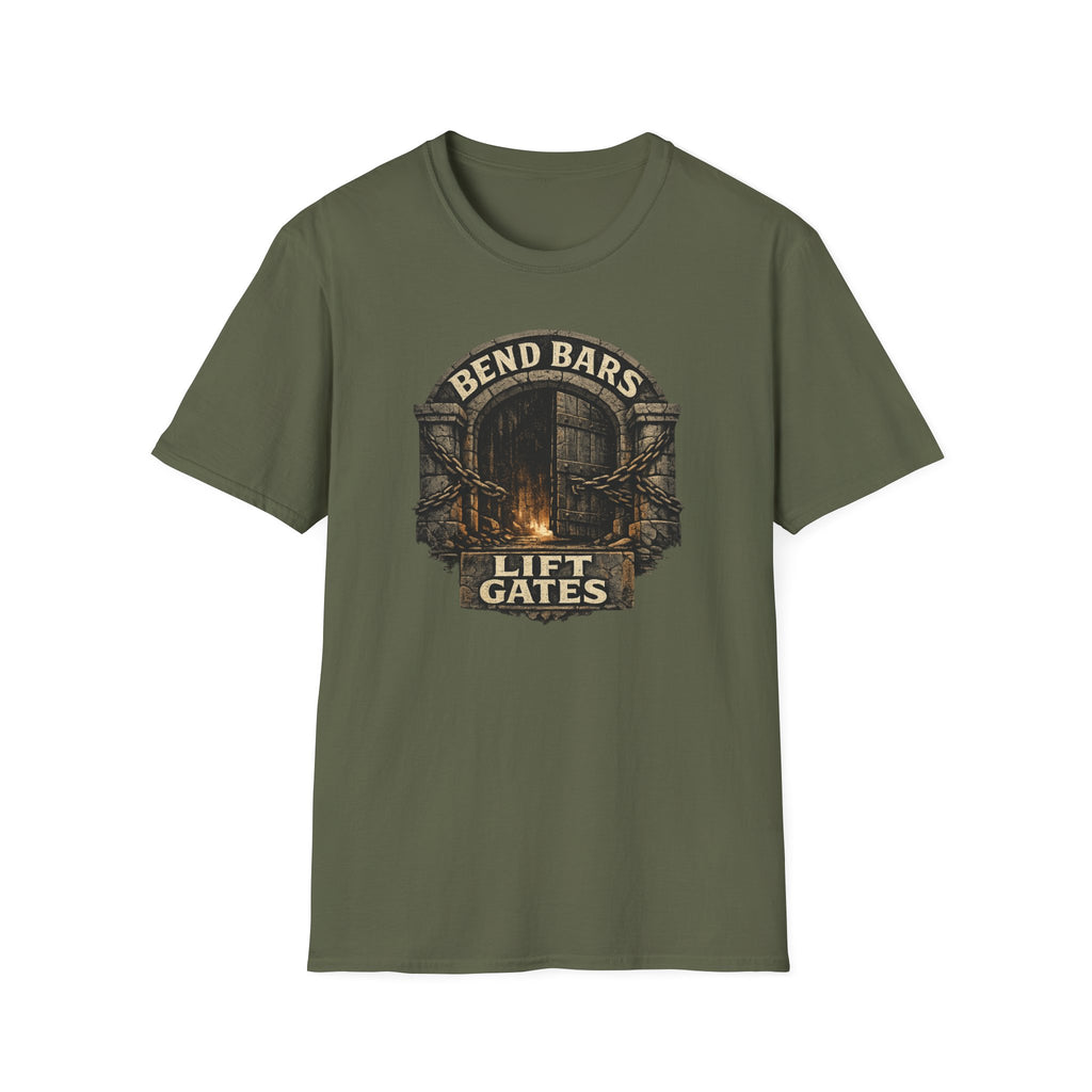 Bend Bars Lift Gates T-Shirt — Vintage D&D Tee