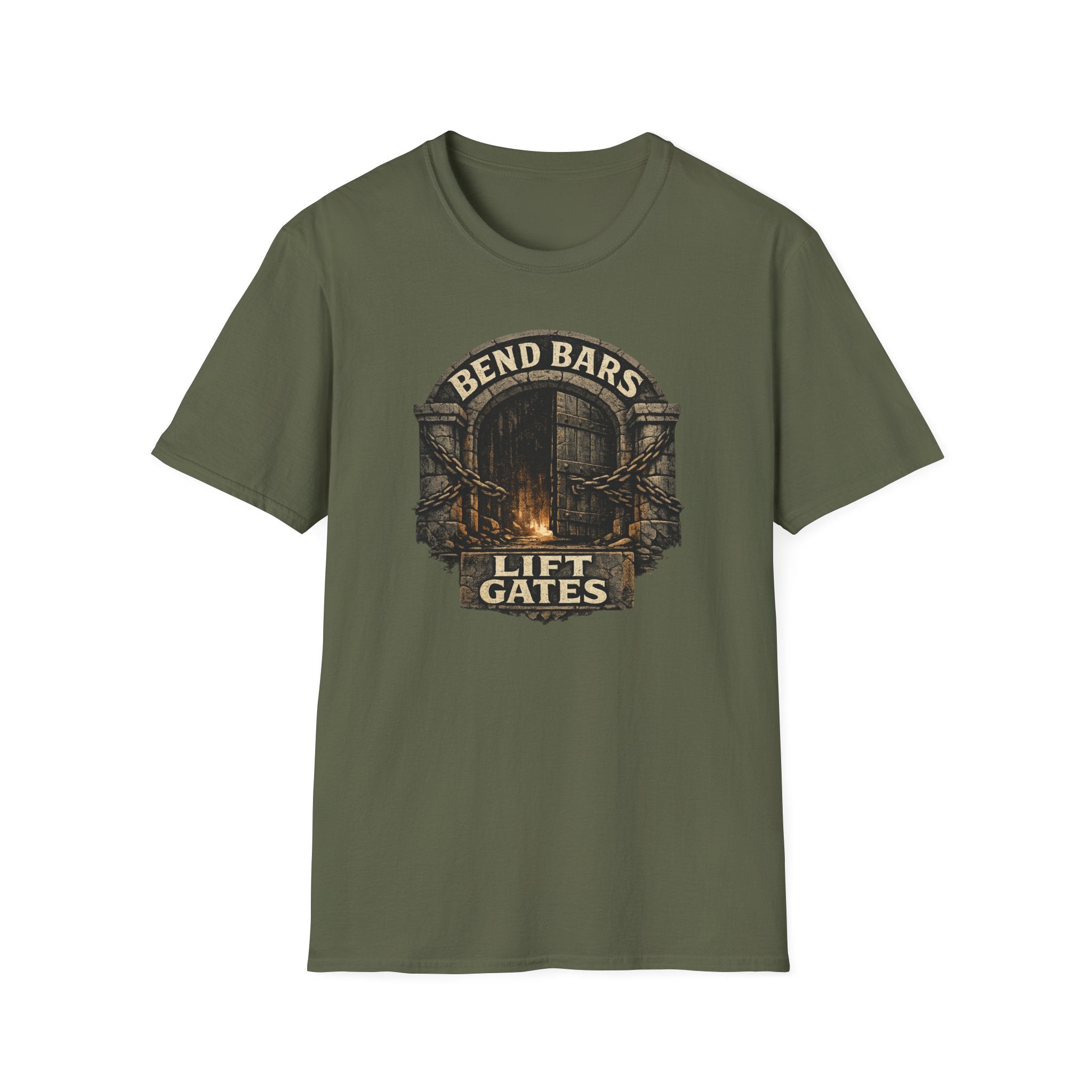 Bend Bars Lift Gates T-Shirt — Vintage D&D Tee