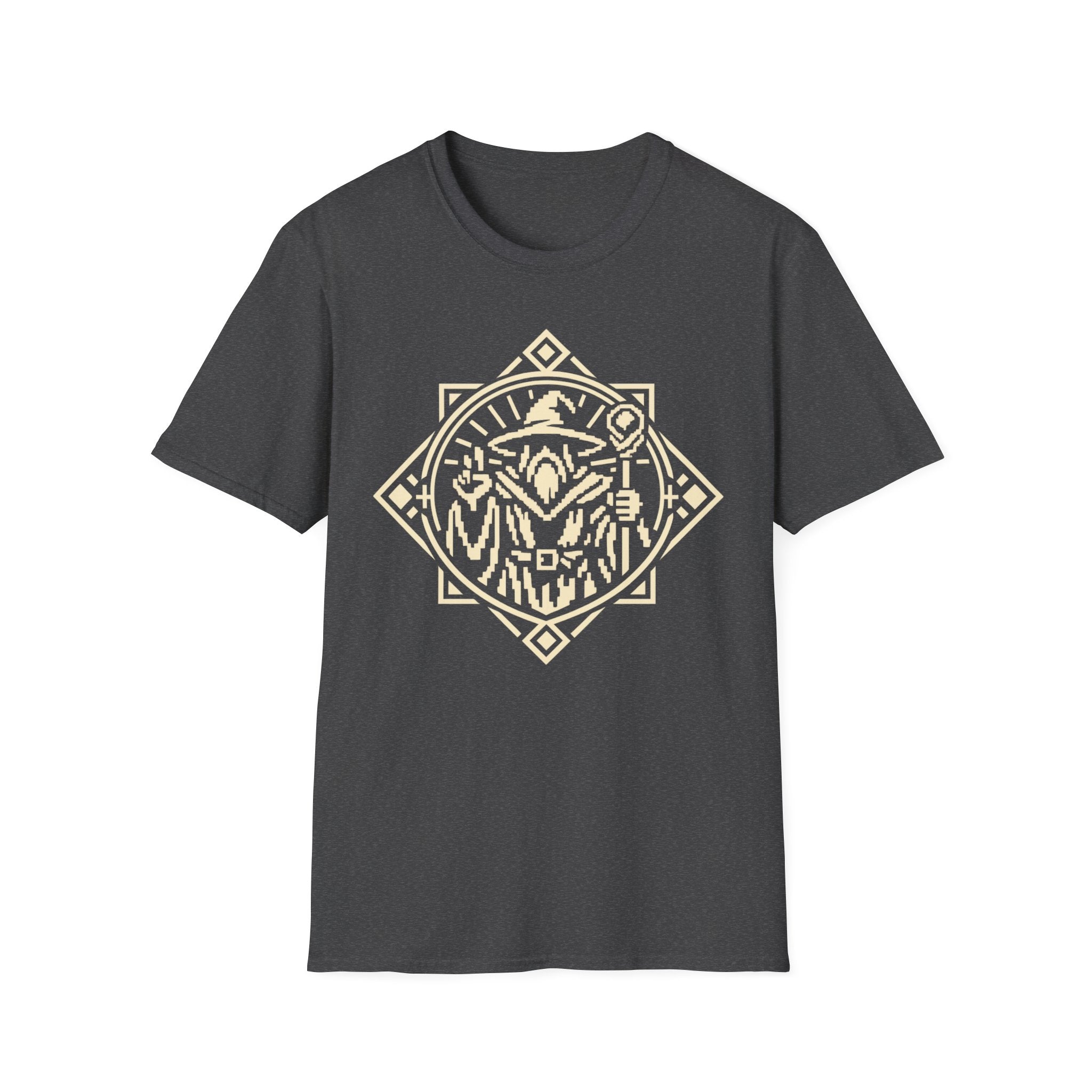 Mystic Wizard T-Shirt - Geometric Arcane Mage Design