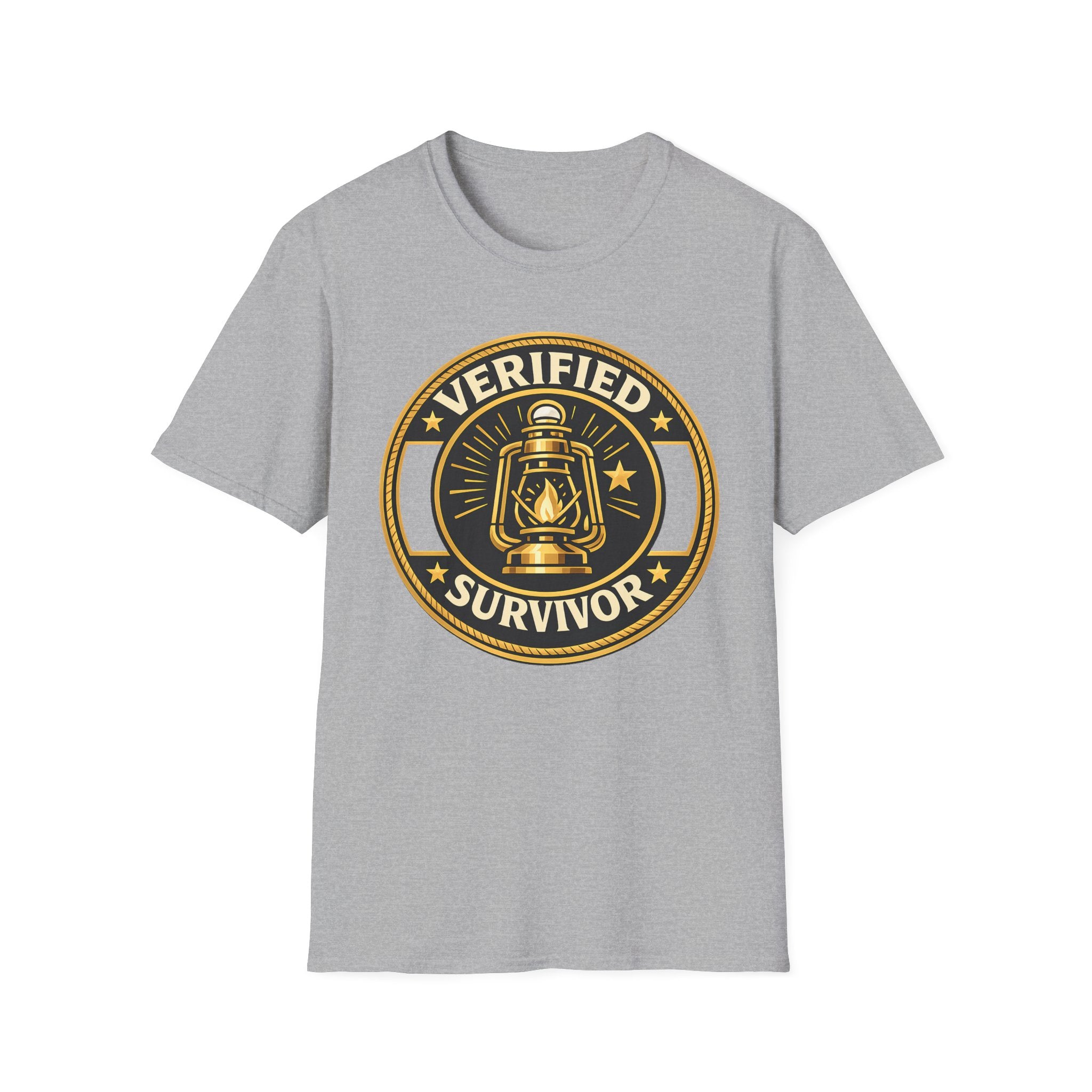 Verified Survivor T-Shirt - Vintage Lantern Emblem Tee