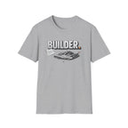 Builder T-Shirt — Architectural Blueprint & Construction Crew Tee