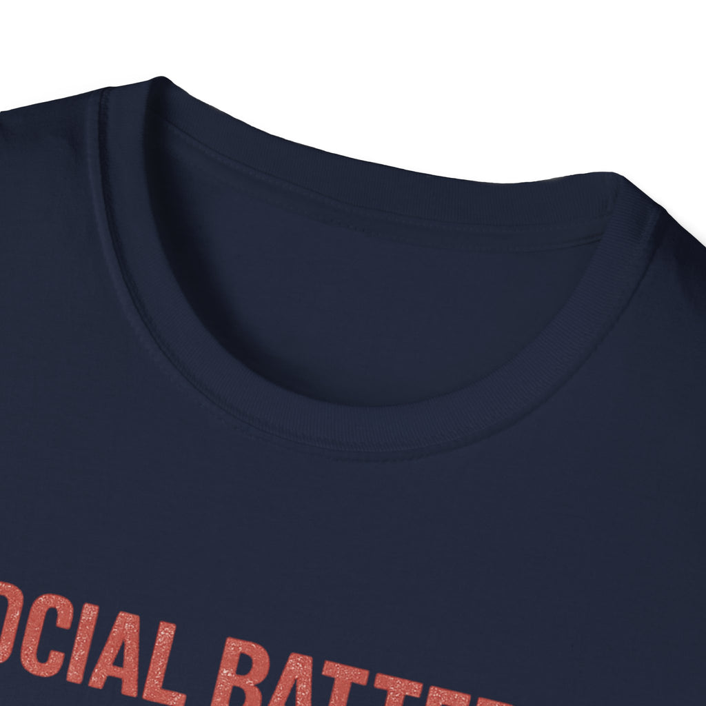 Social Battery Low Funny Introvert Graphic T-Shirt