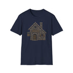Stone Tavern Cottage T‑Shirt — Cozy Stone Pub Illustration Tee