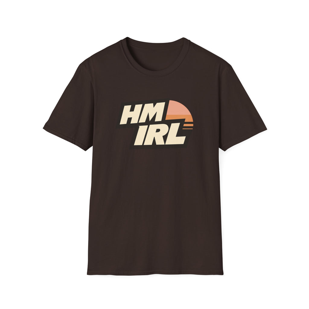 HM IRL Retro Logo T-Shirt — Vintage Sunset Graphic Tee