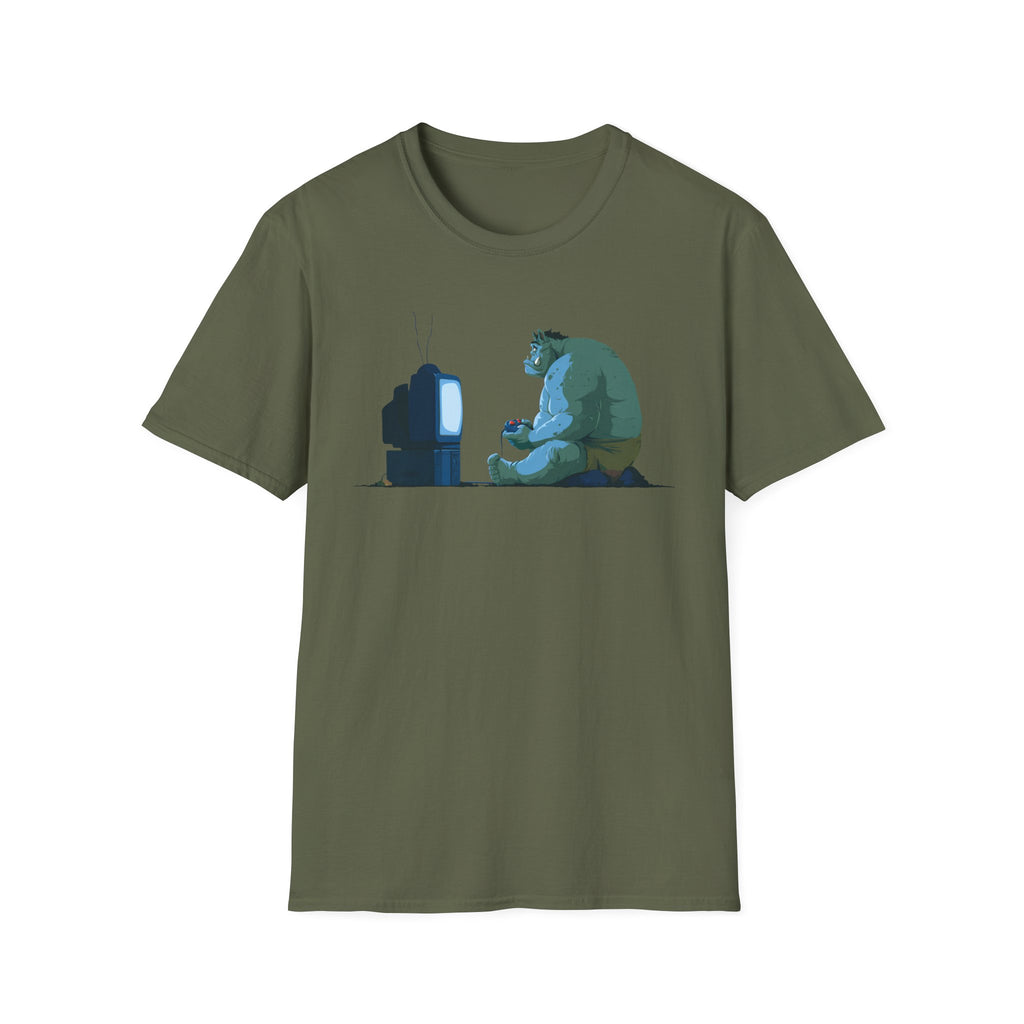 Ogre Gamer T-Shirt - Retro Console Monster TV Print