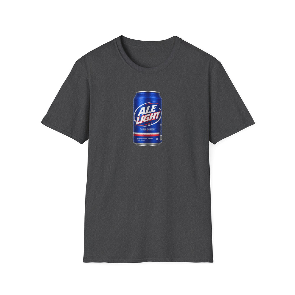 Ale Light Parody Beer Can T-Shirt — Retro Beer Logo Tee