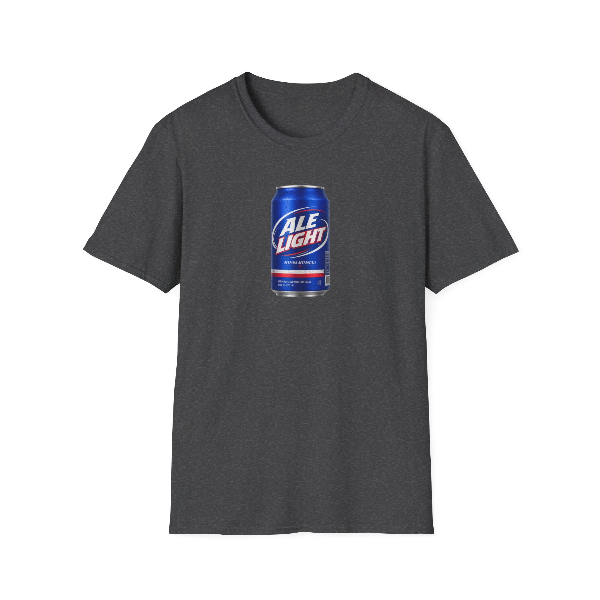 Ale Light Parody Beer Can T-Shirt — Retro Beer Logo Tee