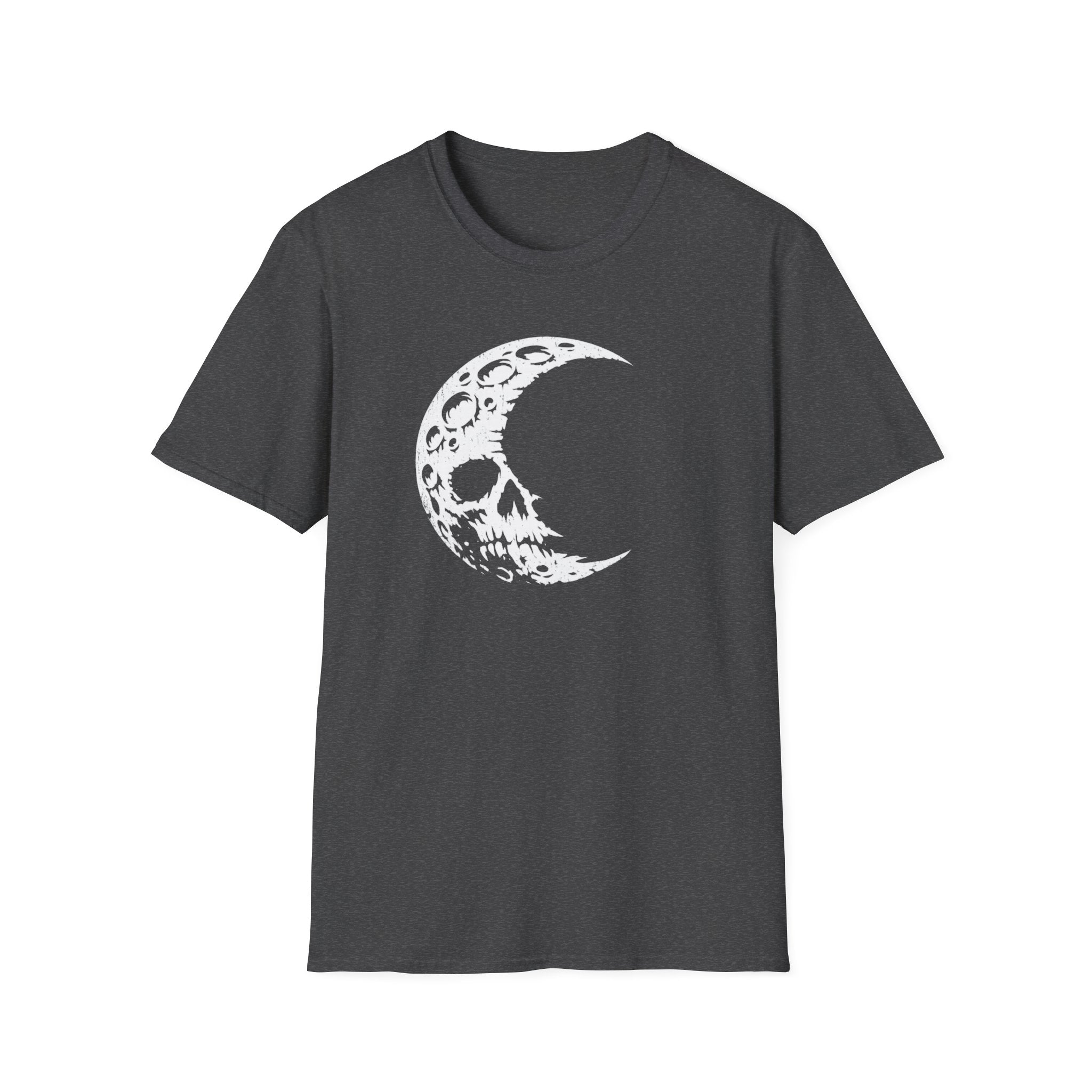 Crescent Skull Moon T-Shirt - Gothic Lunar Graphic Tee