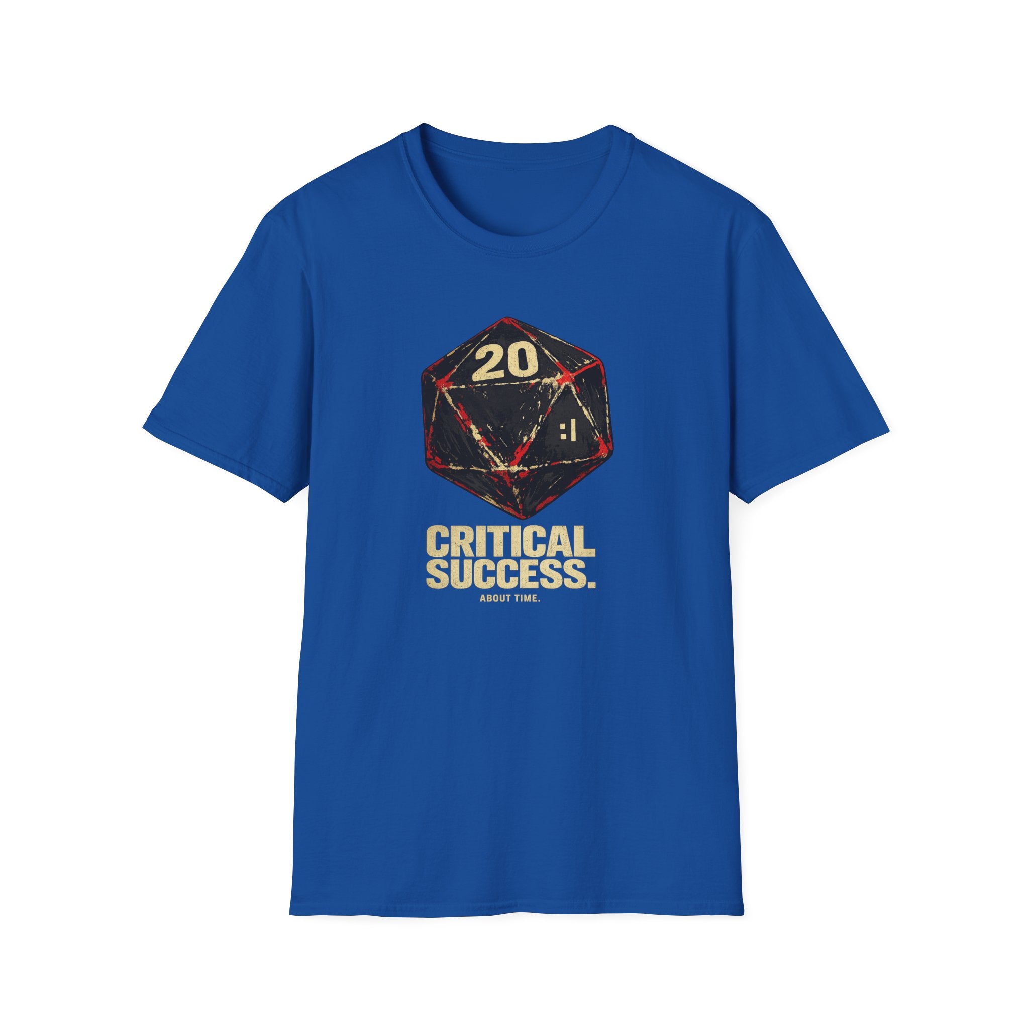Critical Success D20 'About Time' T-Shirt - Vintage Dice RPG Tee