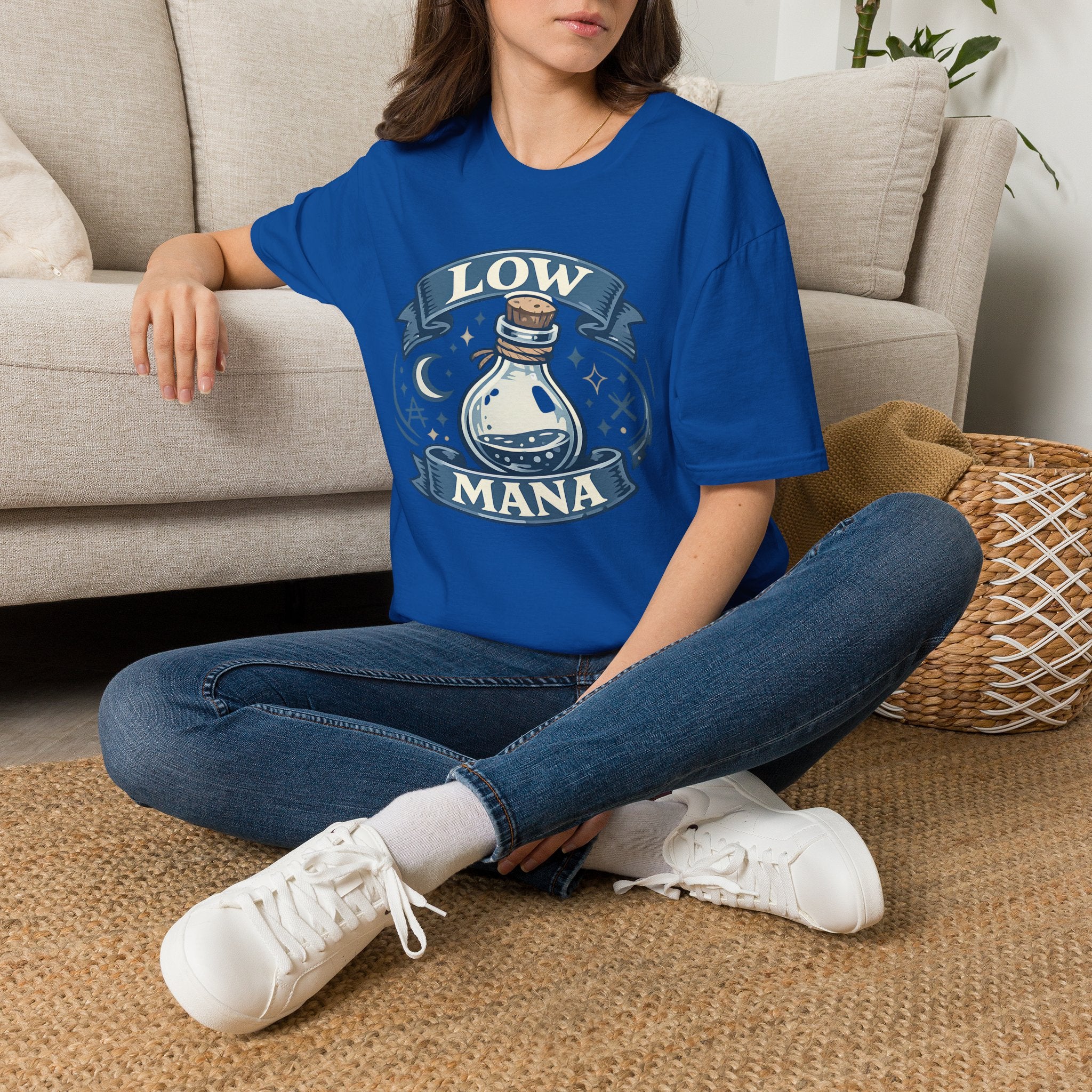 Low Mana T-Shirt — Cute Fantasy Potion Tee for Gamers & RPG Fans
