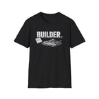 Builder T-Shirt — Architectural Blueprint & Construction Crew Tee