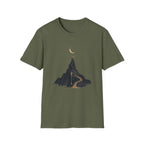 Mountain Peak T-Shirt — Minimal Moon & Golden Path Tee