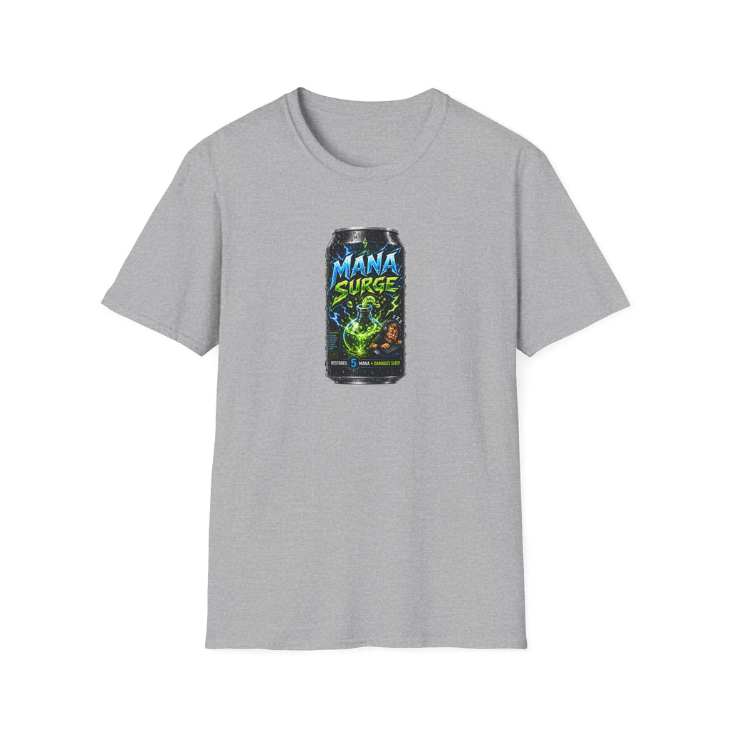 Mana Surge Energy Drink Can T-Shirt — Gamer & Fantasy Graphic Tee