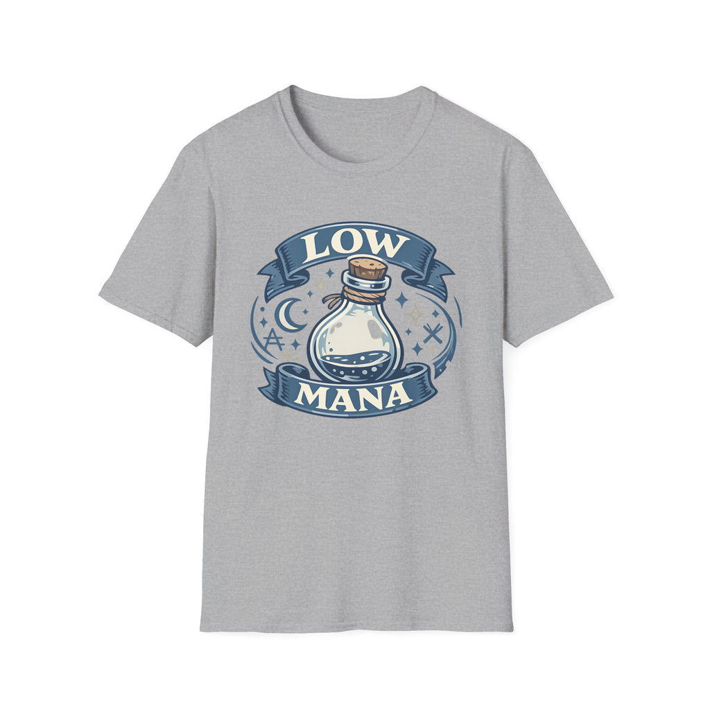 Low Mana T-Shirt — Cute Fantasy Potion Tee for Gamers & RPG Fans