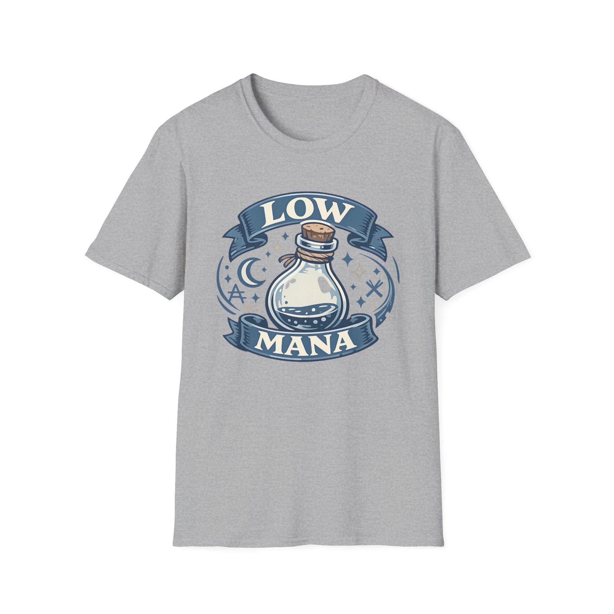 Low Mana T-Shirt — Cute Fantasy Potion Tee for Gamers & RPG Fans