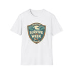 Survive The Week Shield T‑Shirt - Adventure Objective Updated Graphic Tee