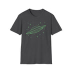 Alien UFO T‑Shirt - Neon Green Spaceship Graphic Tee
