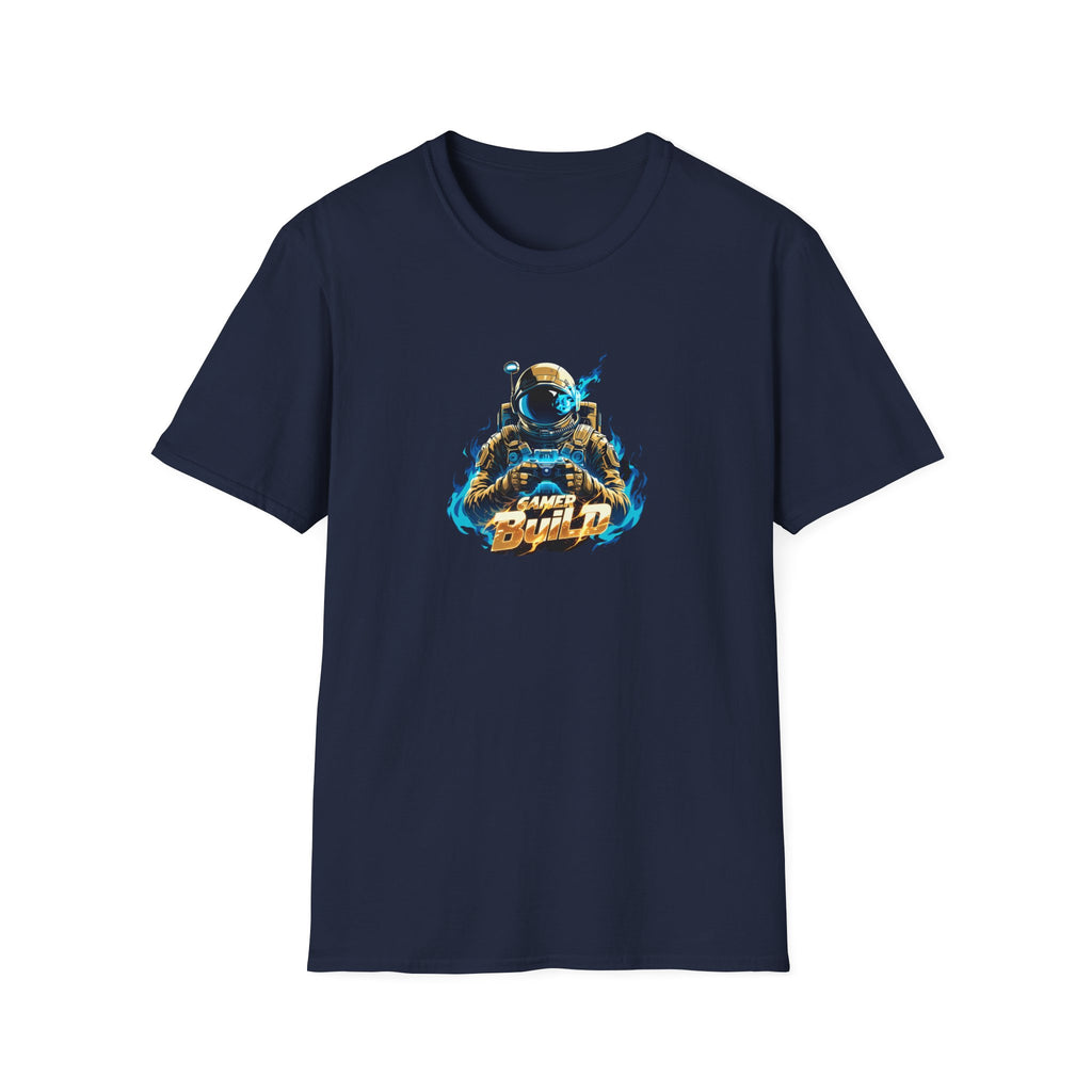 Gamer Build T‑Shirt — Astronaut Gaming Graphic Tee