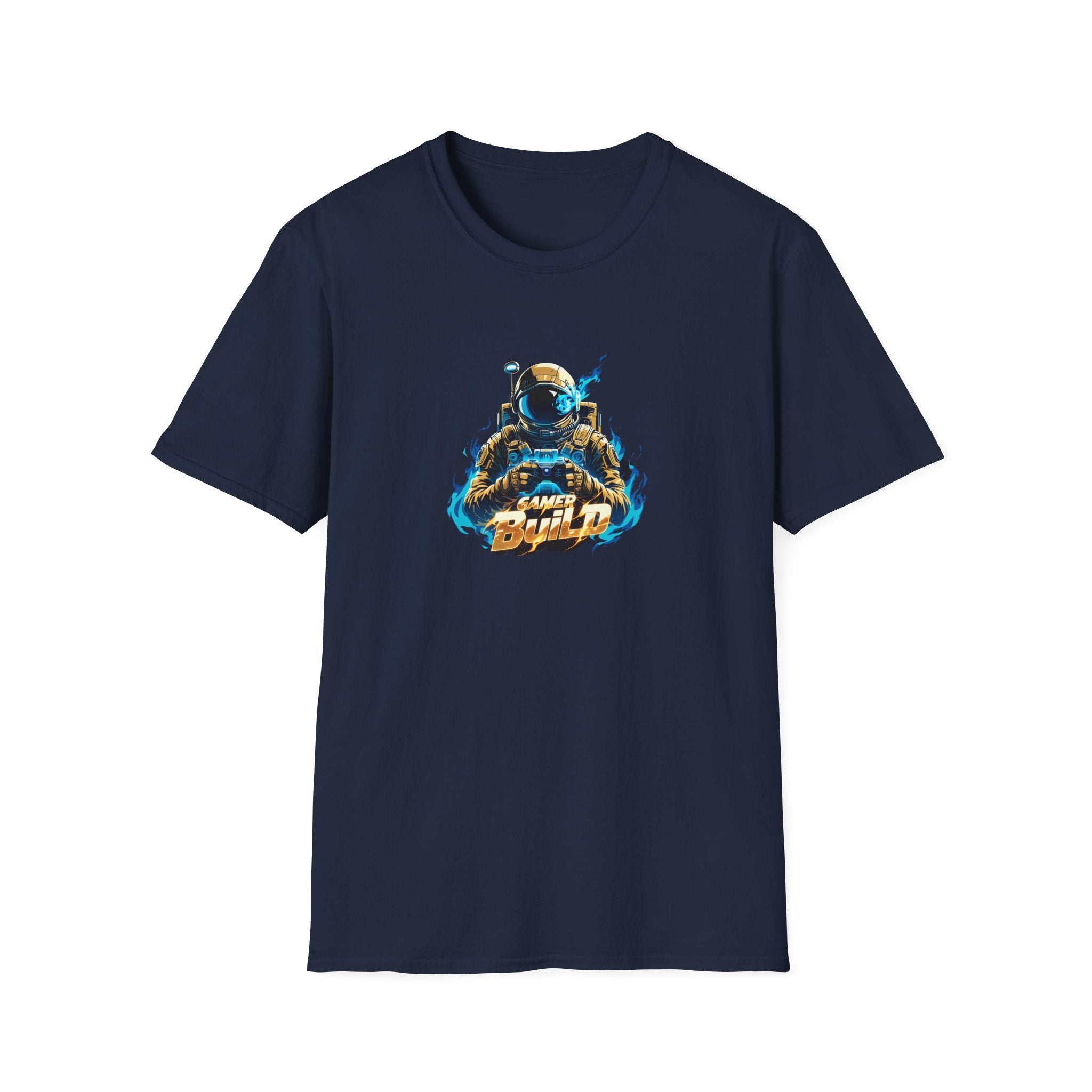Gamer Build T‑Shirt — Astronaut Gaming Graphic Tee