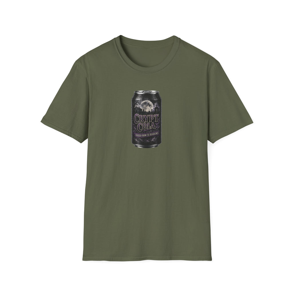 Crypt Cola T-Shirt — Retro Gothic Soda Can Tee
