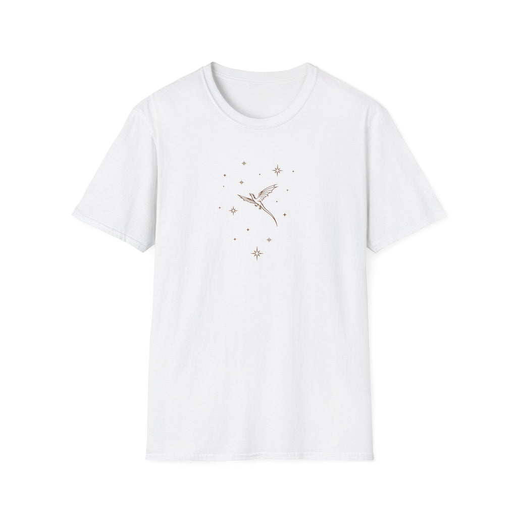 Minimal Wyvern Star Tee — Delicate Celestial Graphic T-Shirt