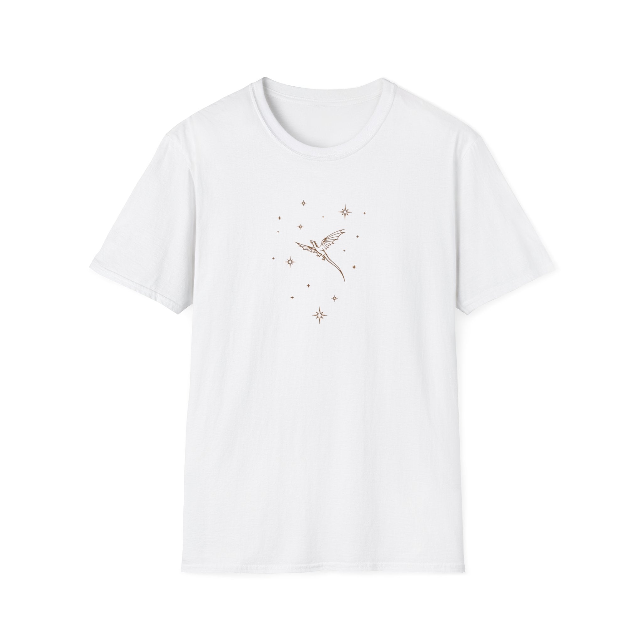 Minimal Wyvern Star Tee — Delicate Celestial Graphic T-Shirt