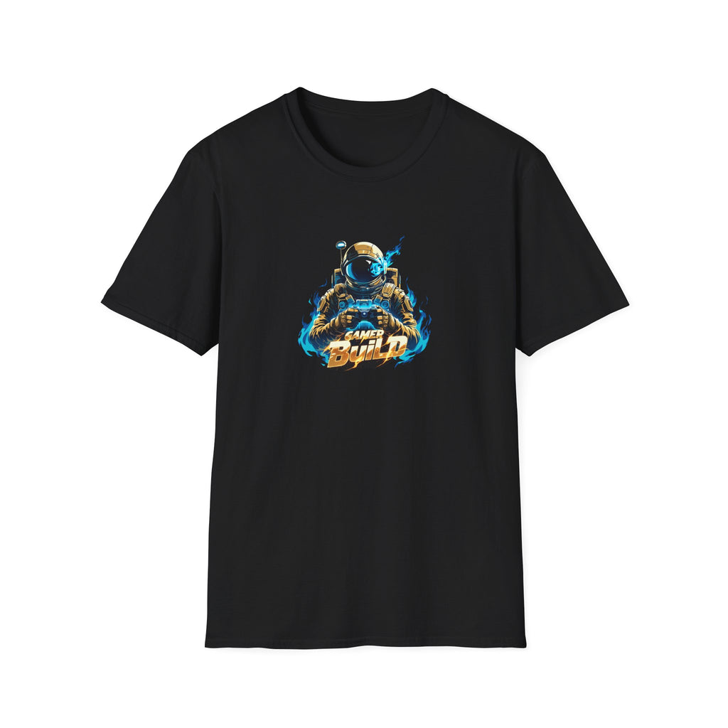 Gamer Build T‑Shirt — Astronaut Gaming Graphic Tee