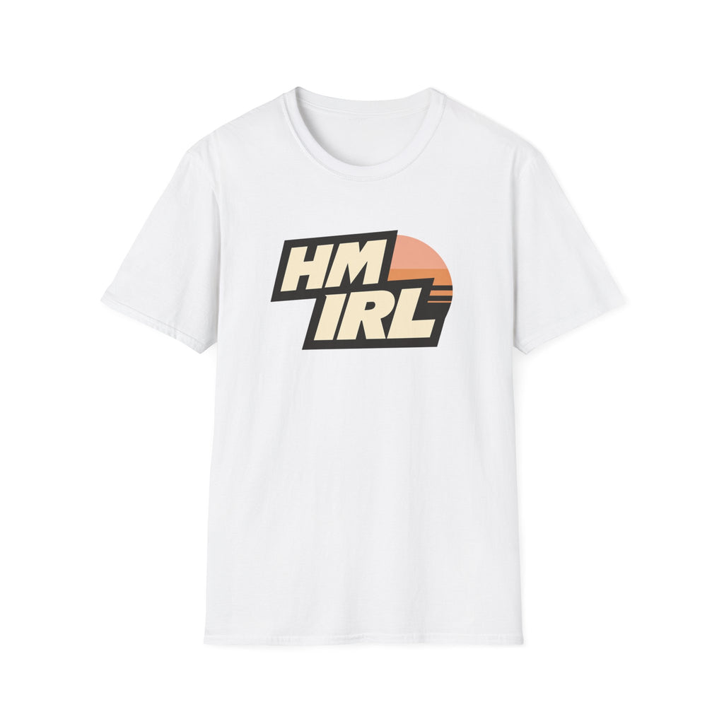 HM IRL Retro Logo T-Shirt — Vintage Sunset Graphic Tee