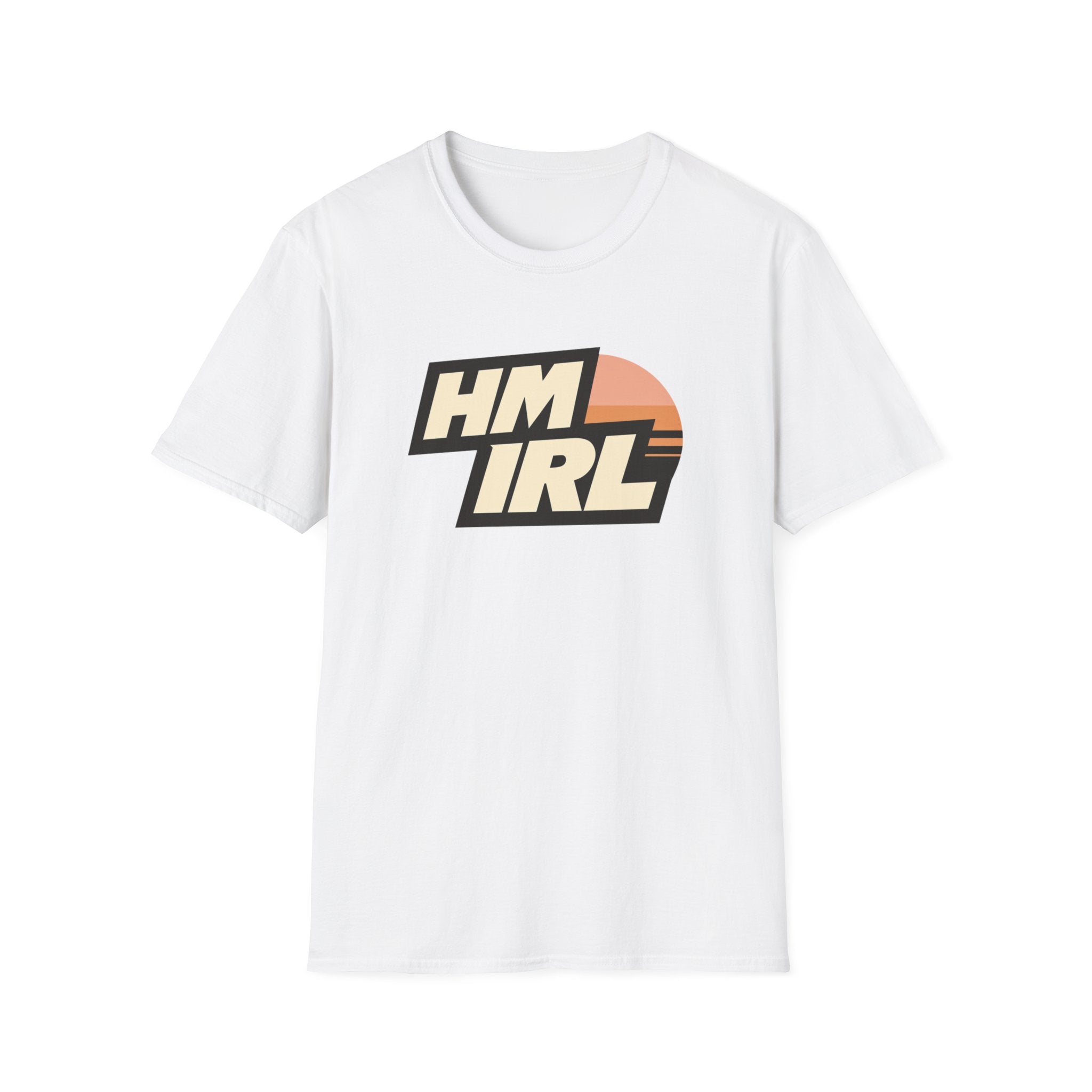 HM IRL Retro Logo T-Shirt — Vintage Sunset Graphic Tee