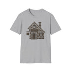 Stone Tavern Cottage T‑Shirt — Cozy Stone Pub Illustration Tee