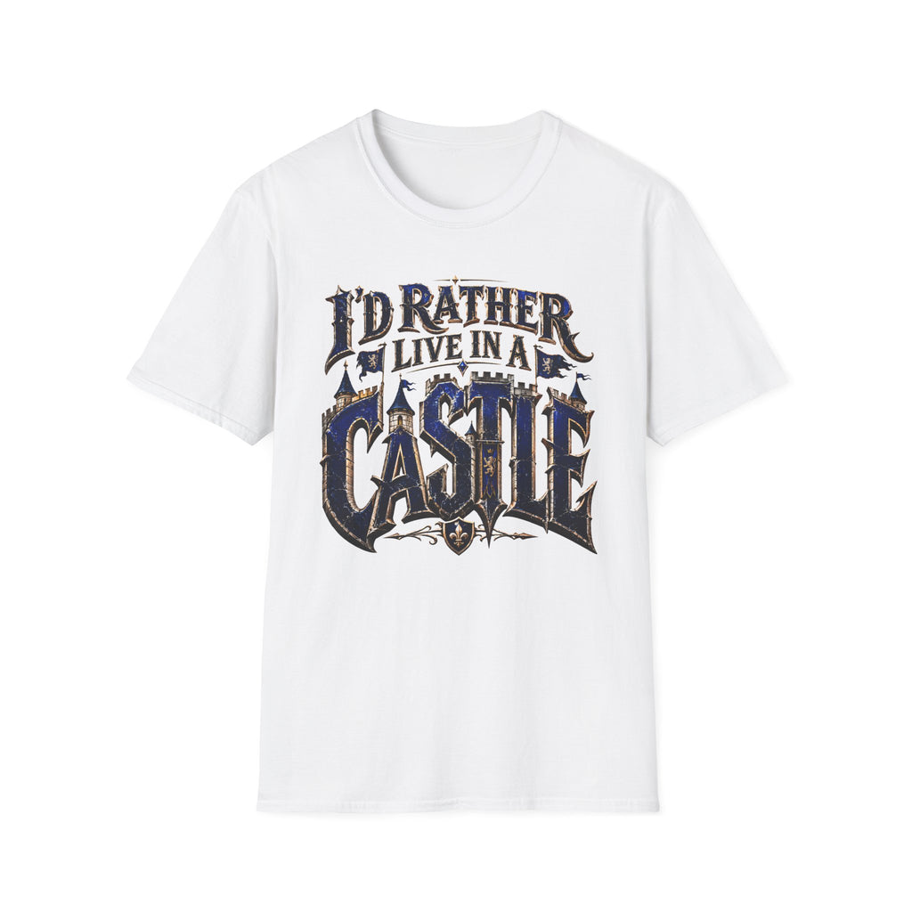 I'd Rather Live In A Castle T-Shirt - Vintage Fantasy Castle Graphic Tee