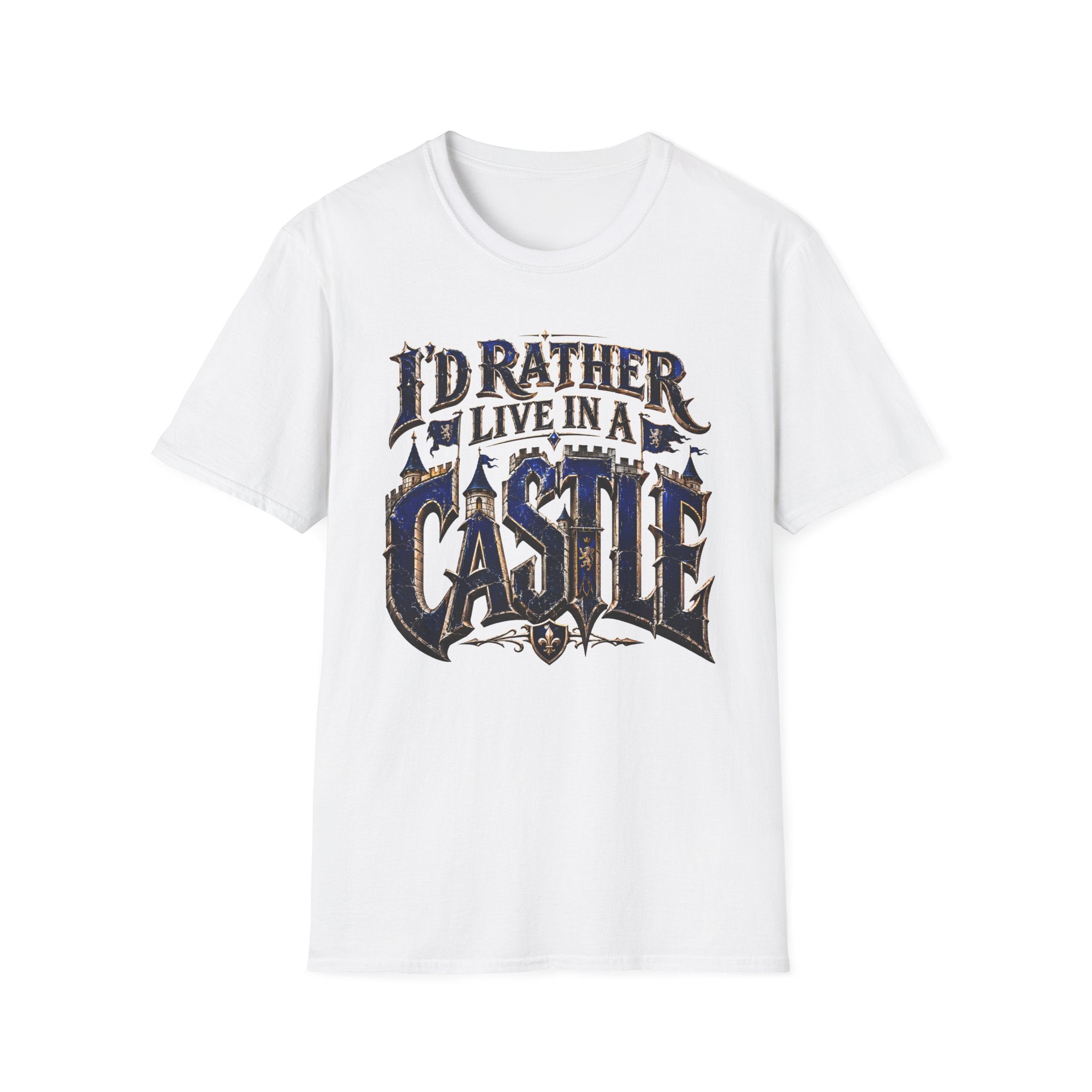 I'd Rather Live In A Castle T-Shirt - Vintage Fantasy Castle Graphic Tee