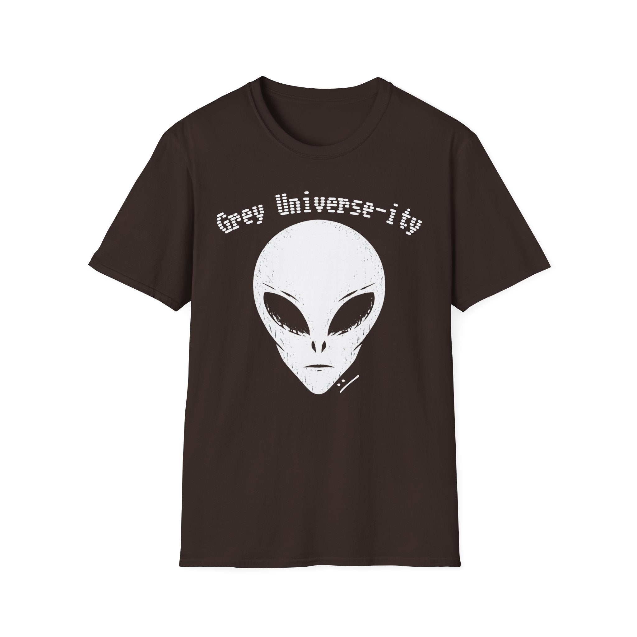 Alien Graphic T-Shirt — “Grey Universe-ity” Retro UFO Tee