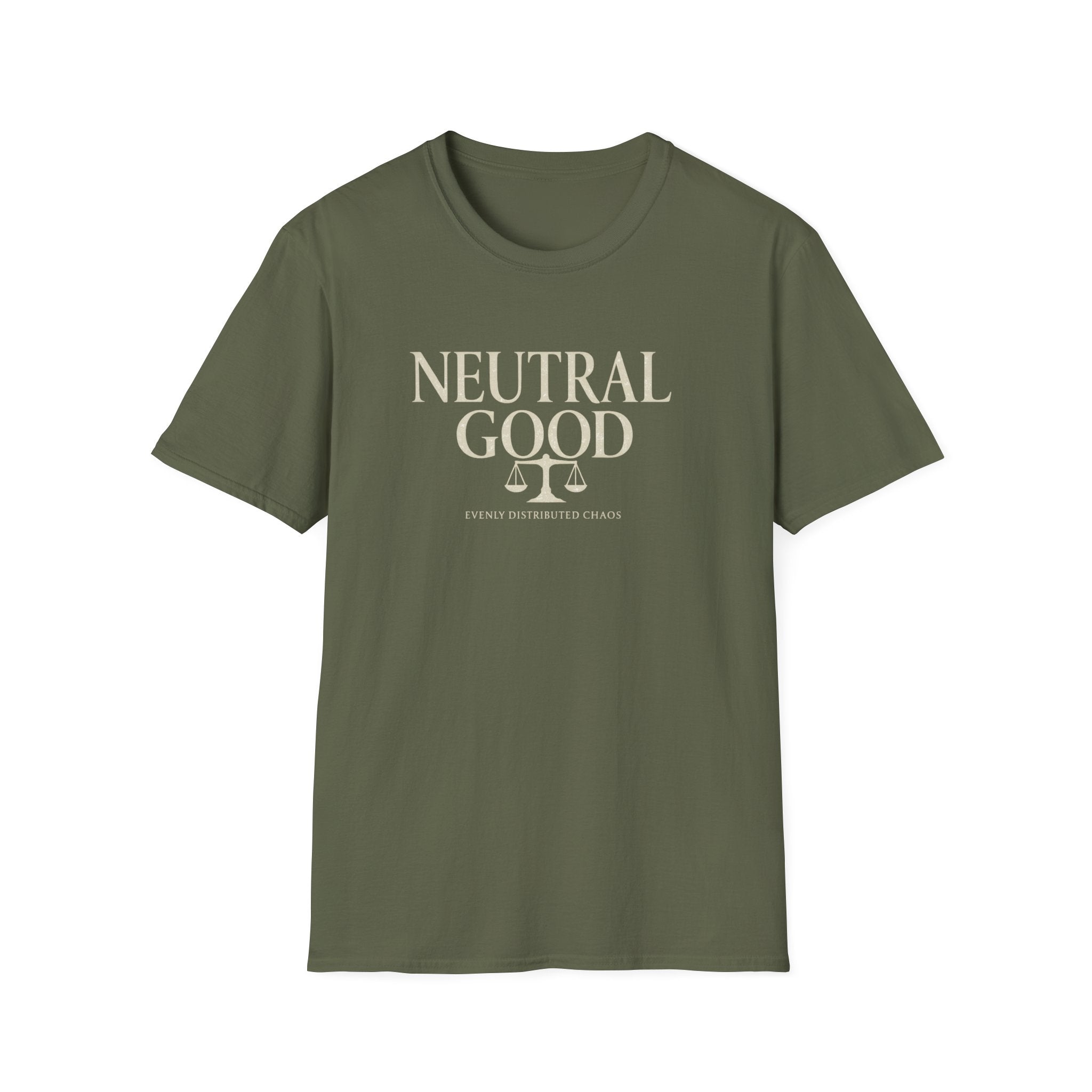 Neutral Good T-Shirt — 'Evenly Distributed Chaos' D&D Alignment Shirt