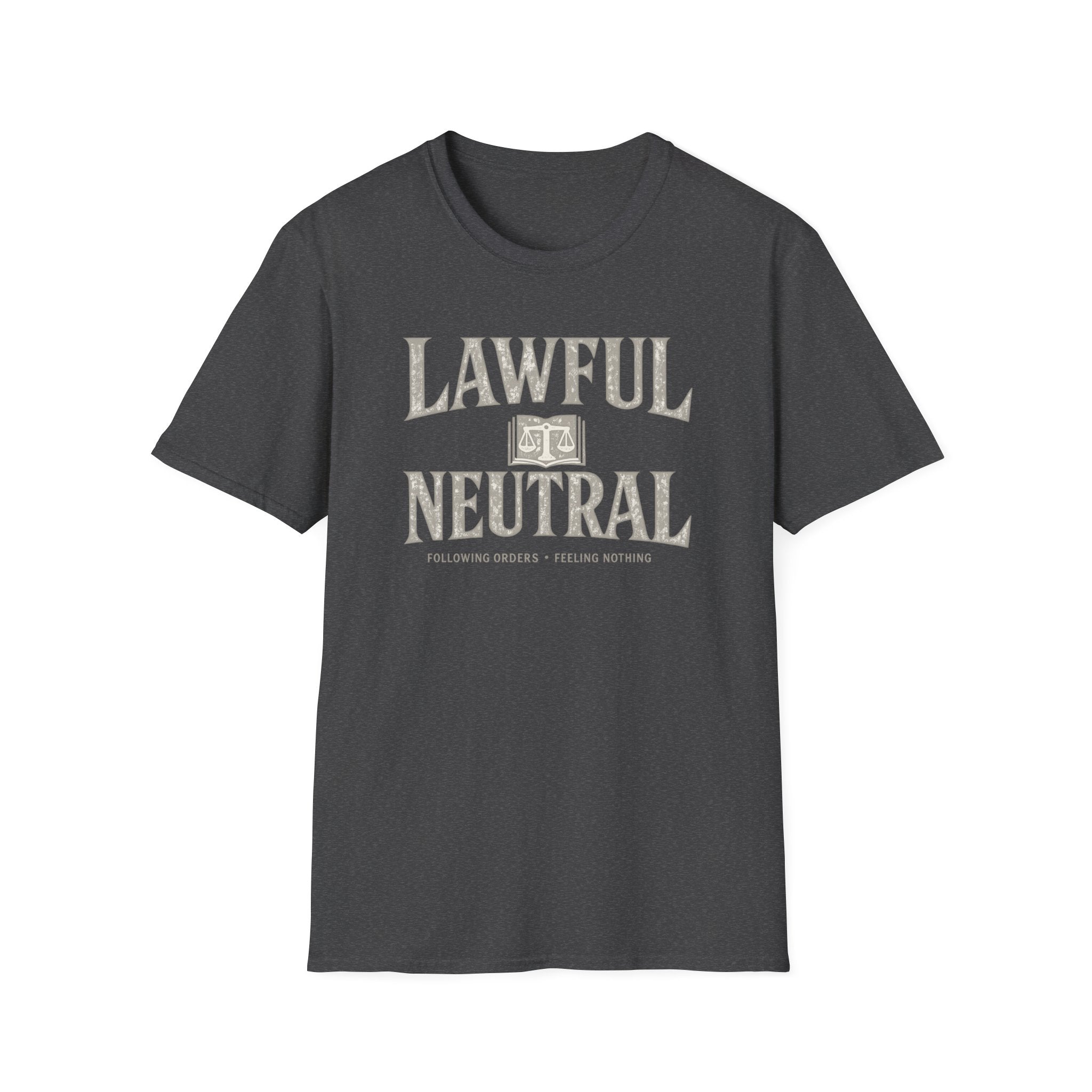 Lawful Neutral T-Shirt – RPG Alignment Tee with Scales Graphic