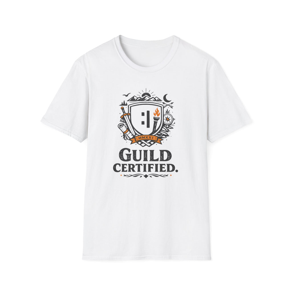 Guild Certified T-Shirt — Crest Emblem Gaming Logo Tee