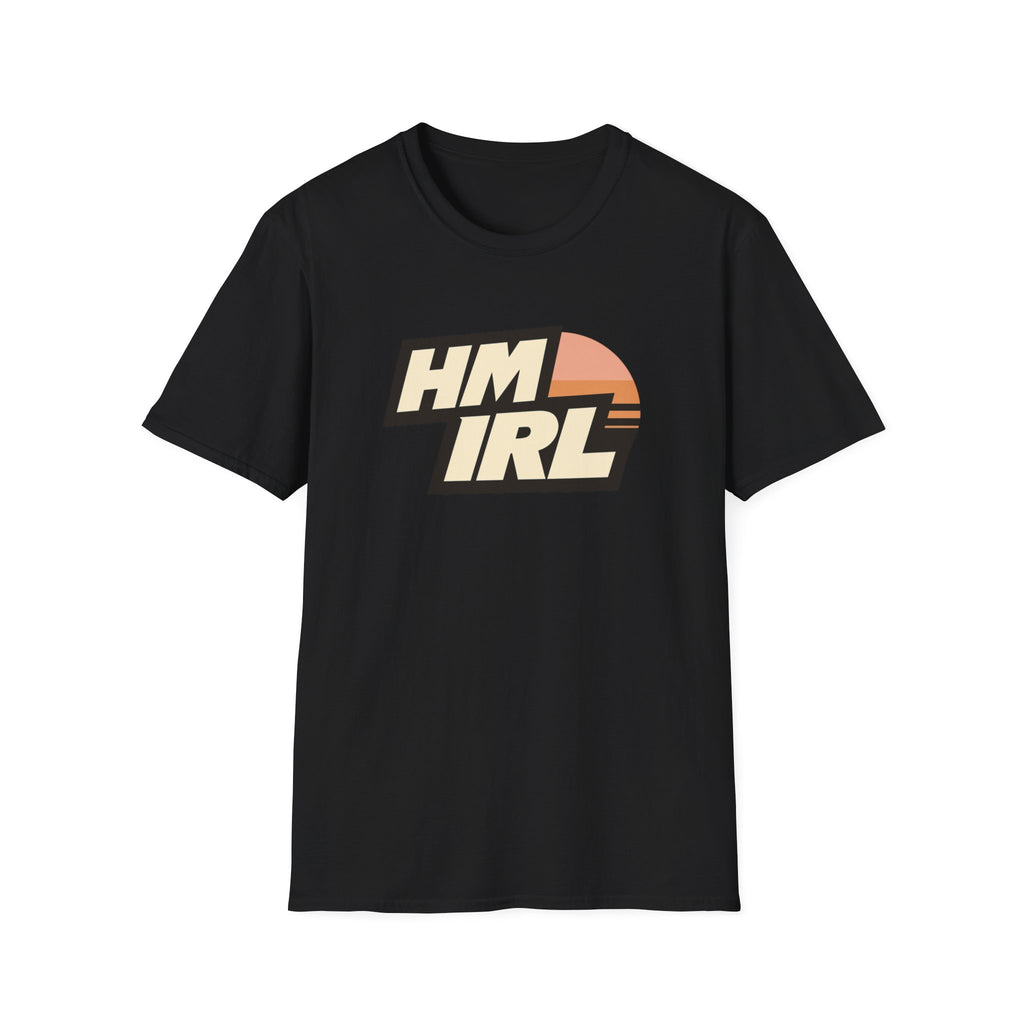 HM IRL Retro Logo T-Shirt — Vintage Sunset Graphic Tee