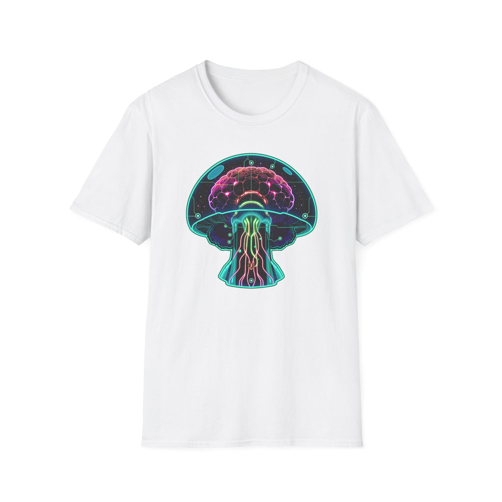 Neon Brain Jellyfish T-Shirt - Mother Brain Inspired Sci‑Fi Graphic Tee