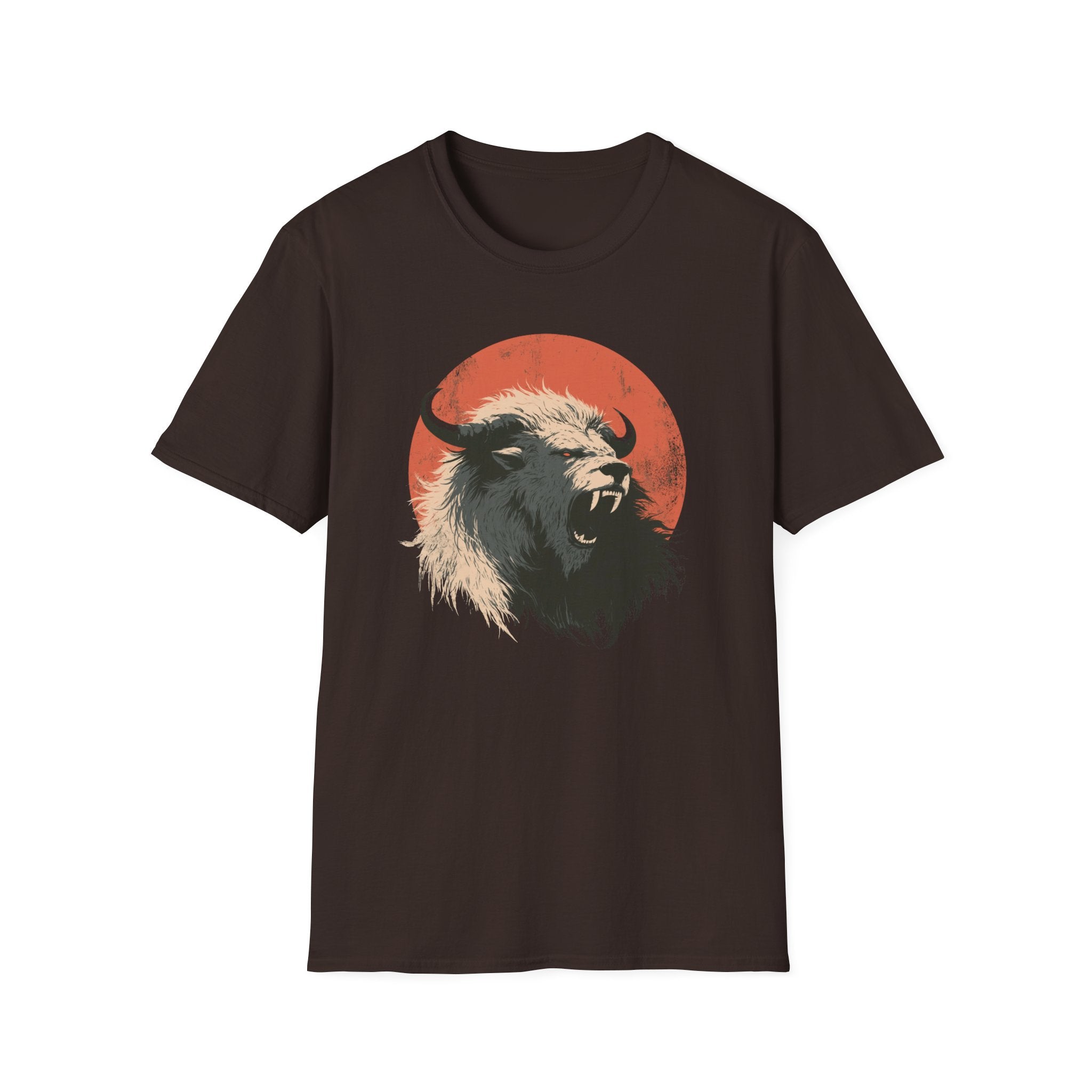 Mythic Yeti Beast Sunset T-Shirt - Vintage Monster Graphic Tee