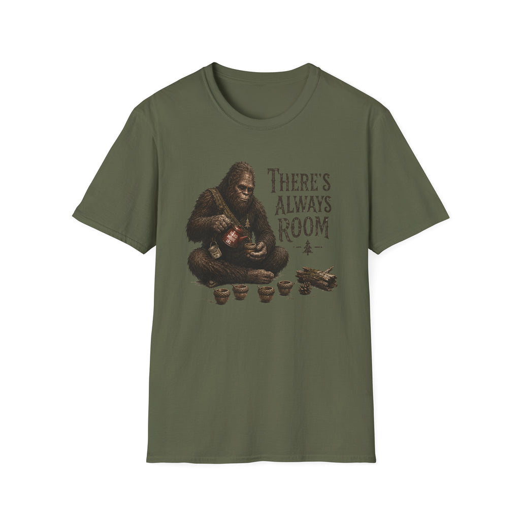 Bigfoot “There’s Always Room” T‑Shirt - Sasquatch Tea Party Tee