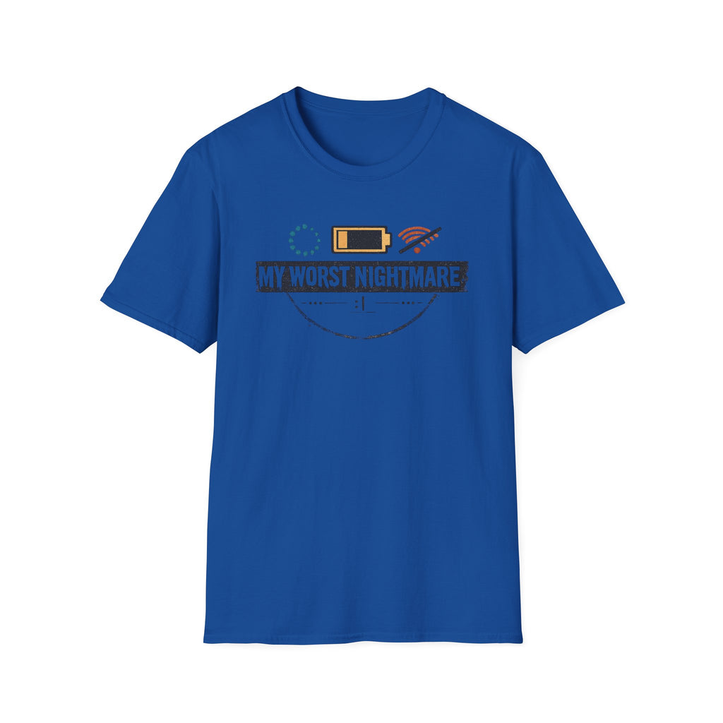 “My Worst Nightmare” T-Shirt - Low Battery & No Signal Graphic Tee