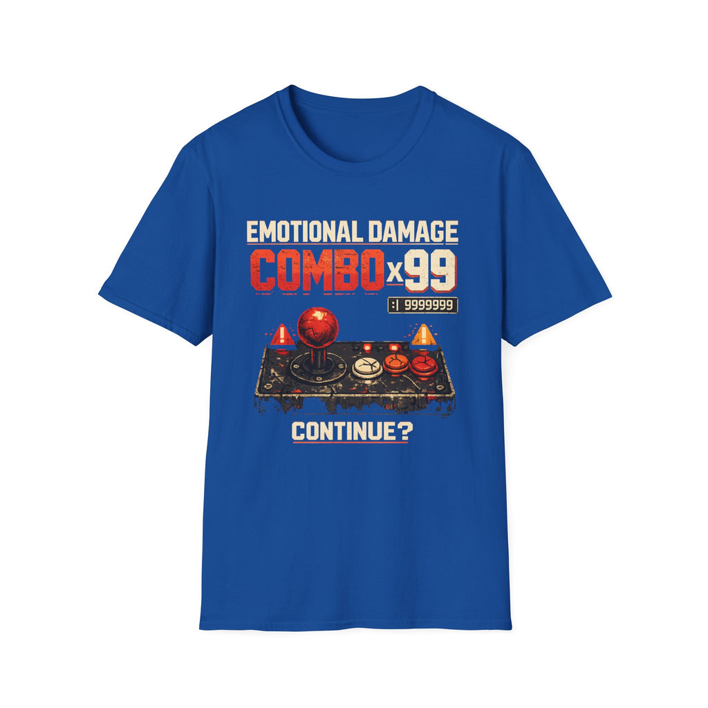 Emotional Damage Combo x99 Retro Arcade Gamer T-Shirt