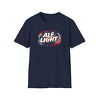 Ale Light (Respawn Responsibly) Parody Logo Graphic T-Shirt — Vintage Beer Logo Tee