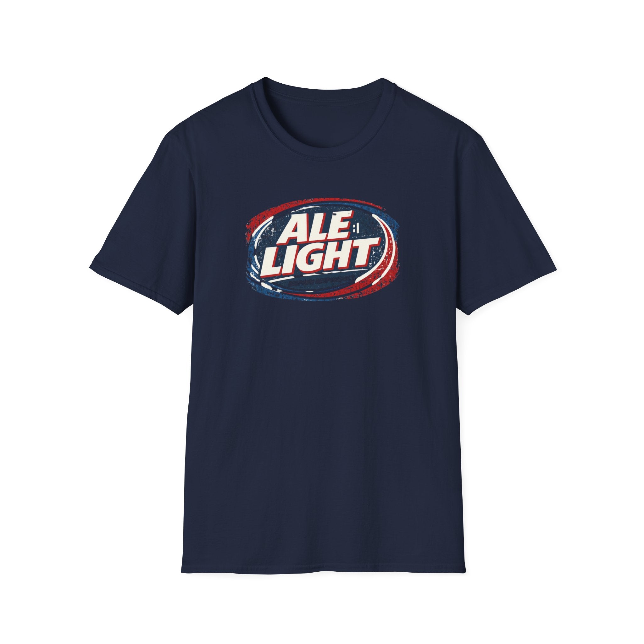 Ale Light (Respawn Responsibly) Parody Logo Graphic T-Shirt — Vintage Beer Logo Tee