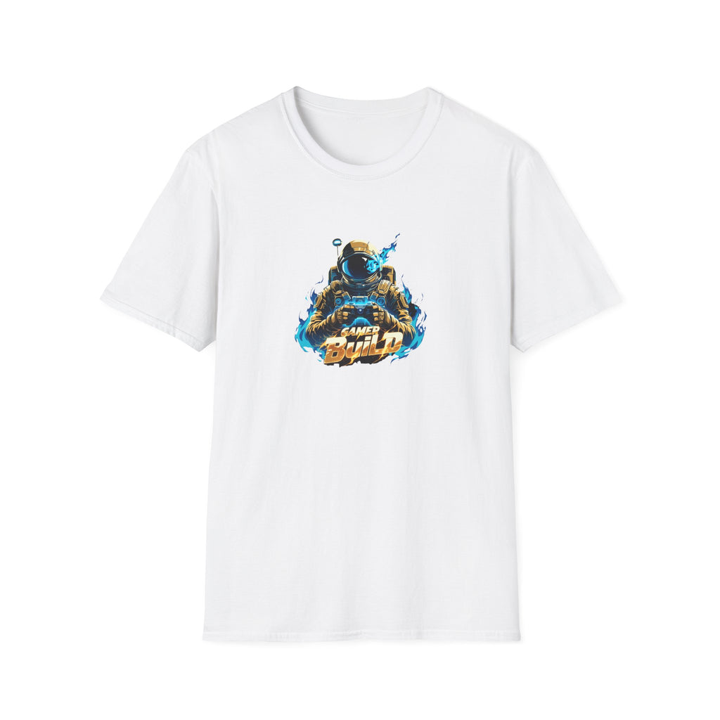 Gamer Build T‑Shirt — Astronaut Gaming Graphic Tee