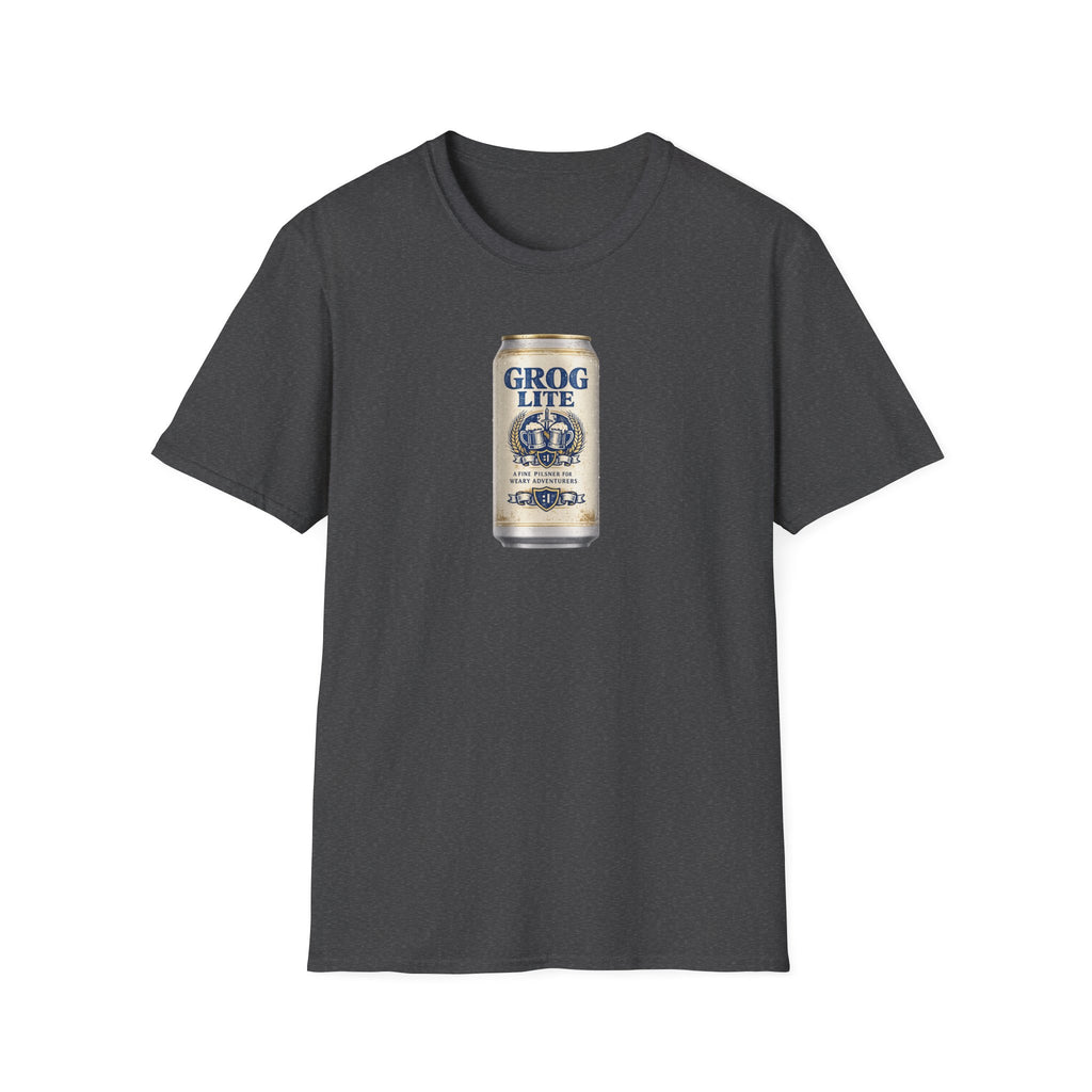 Grog Lite Parody Beer Can Graphic T-Shirt